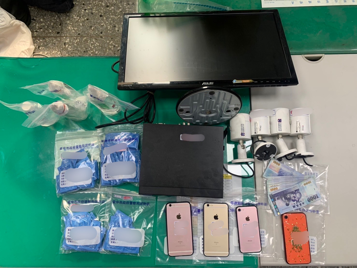 圖片說明:臺中市政府警察局豐原分局日前偵破違法經營應召站,相關犯嫌移送臺灣臺中地方檢察署偵辦。(記者謝榮浤翻攝)