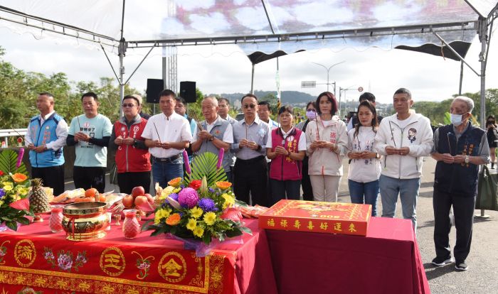 頭份大橋改善工程舉行通車祈福　首座採全橋懸索更新搶攻金質獎