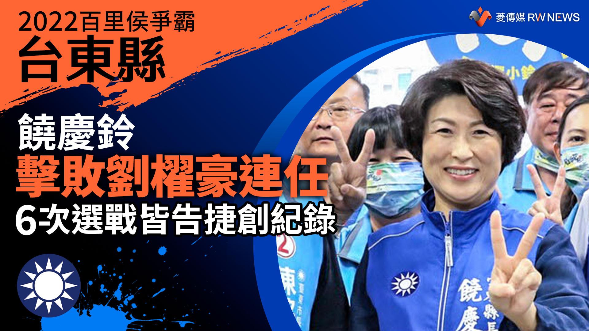 2022台東縣百里侯爭霸／饒慶鈴擊敗劉櫂豪連任　6次選戰皆告捷創紀錄