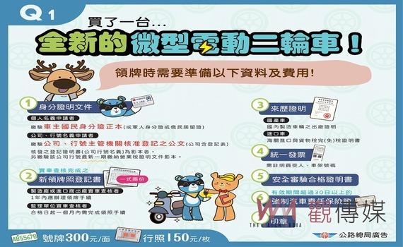 11月30日起微型電動二輪車上路　須掛牌及投保強制險