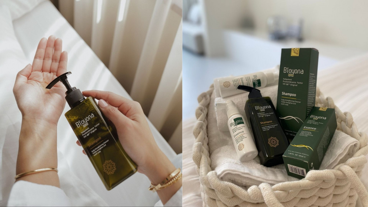 TPF-88™胚髮因子洗髮露與滋養精華液,先使用清新的木質香調溫和洗髮,在乾髮後於頭皮噴上頭皮精華液,讓頭皮保養成為每日的固定儀式感。