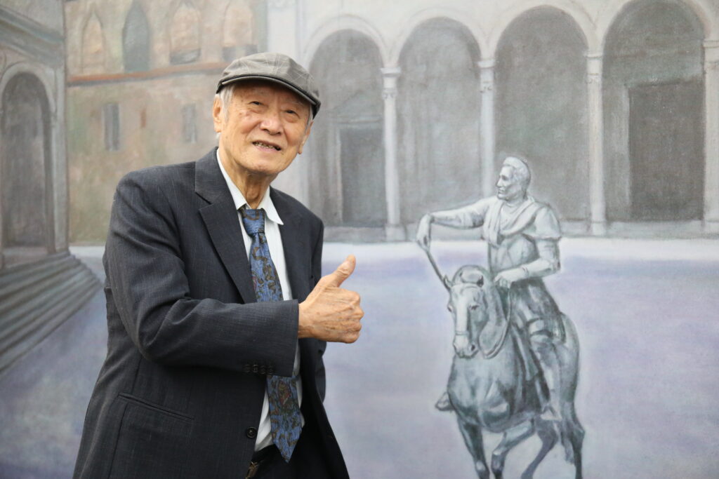 .陳景容教授是臺灣藝壇跨足油畫、壁畫、馬賽克鑲嵌畫、版畫、陶瓷畫等多元創作的藝術家,被譽為是臺灣的超現實主義大師