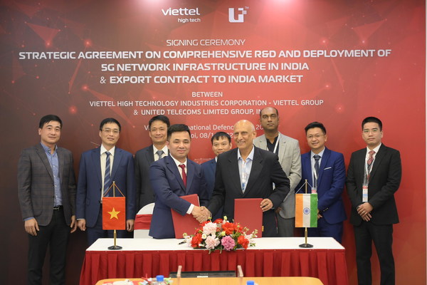 Viettel和UTL Group簽署關於在印度全面研發和部署5G網絡基礎設施的戰略協議
