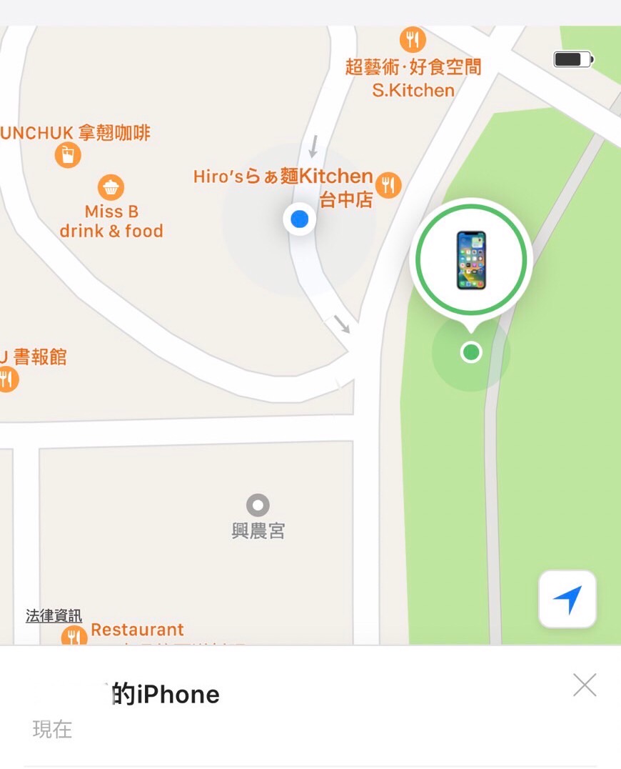 ▲員警使用「即時定位」功能發現手機在草悟道上且不斷移動       (圖/台中市警察局 提供) 