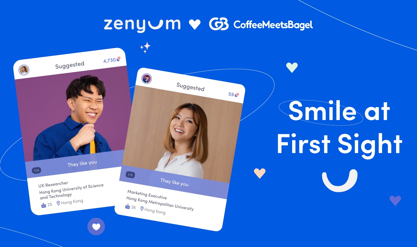 Zenyum聯乘Coffee Meets Bagel發表最新香港人戀愛調查 身高及笑容比六嚿腹肌吸引！