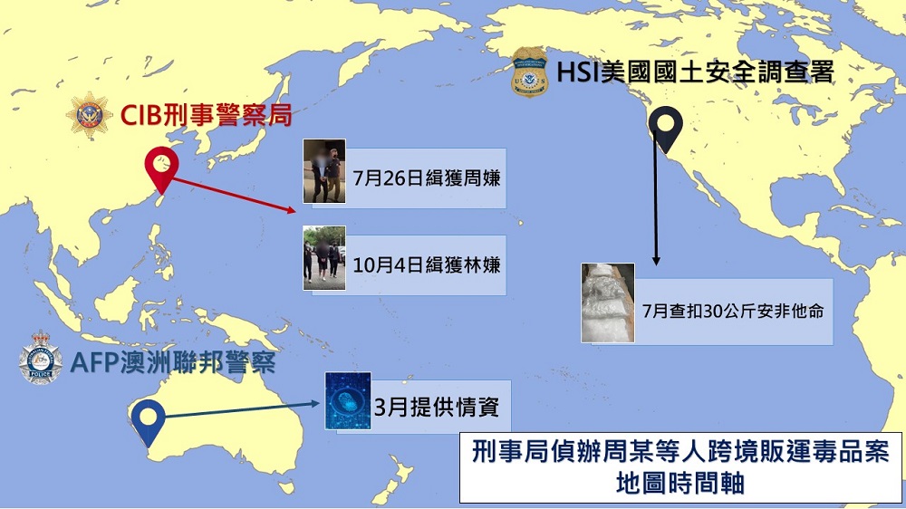 毒品通緝犯涉跨國運毒 三國合作美國扣安毒台灣逮人 98 20221216543