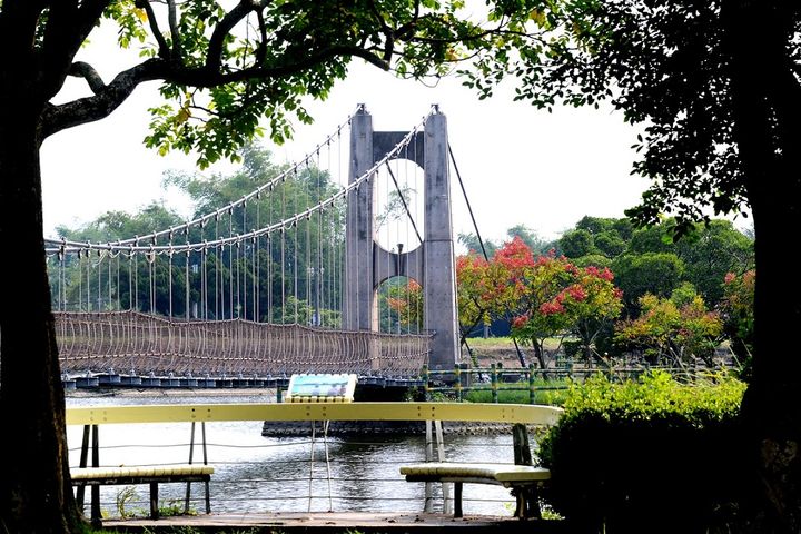 即日起至111年12月31日止,憑新化果菜市場發票或收據,可享入園半票優惠。 圖:臺南市政府觀光旅遊局虎頭埤風景區管理所/提供