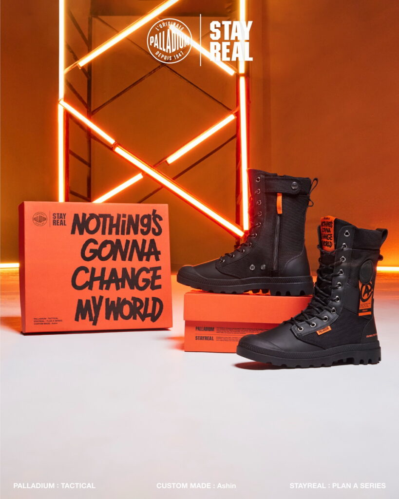 .PALLADIUM x STAYREAL聯名戰鬥靴搭配限定鞋盒
