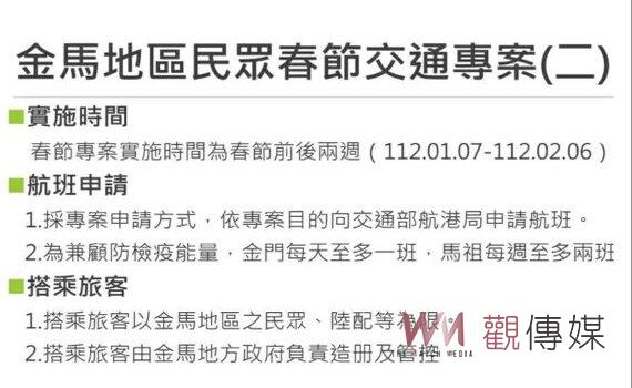 恢復小三通試水溫?政院:明年農曆春節前後2週 實施金馬交通專案