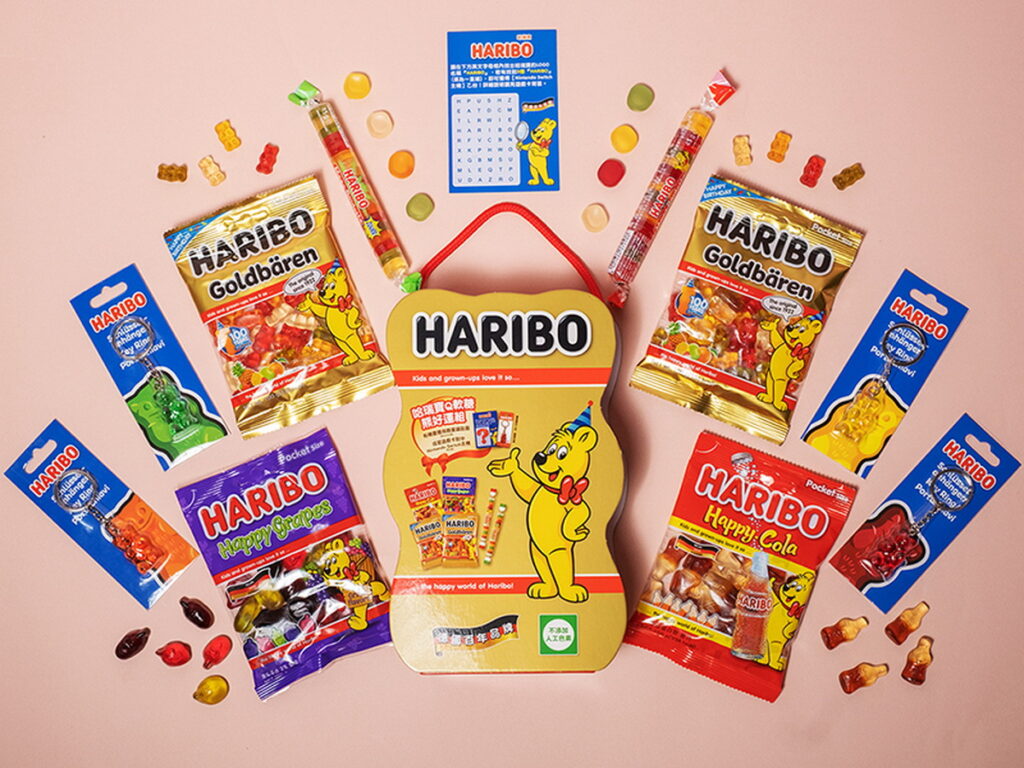 「HARIBO哈瑞寶Q軟糖熊好運組」+限量版「熊好運鑰匙圈」(4色)+「好運遊戲卡」