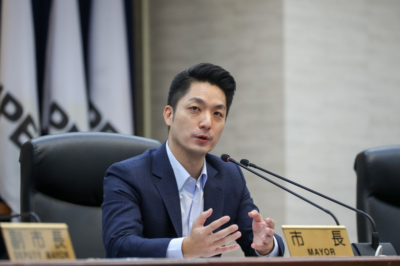 台北市長蔣萬安27日上午主持首場市政會議。中央社