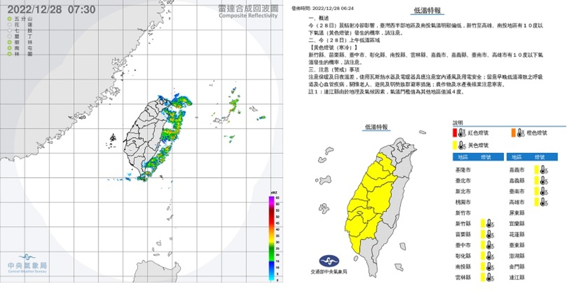 東北季風增強 北部東北部轉濕涼 中南部日夜溫差大 迎風面有局部大雨