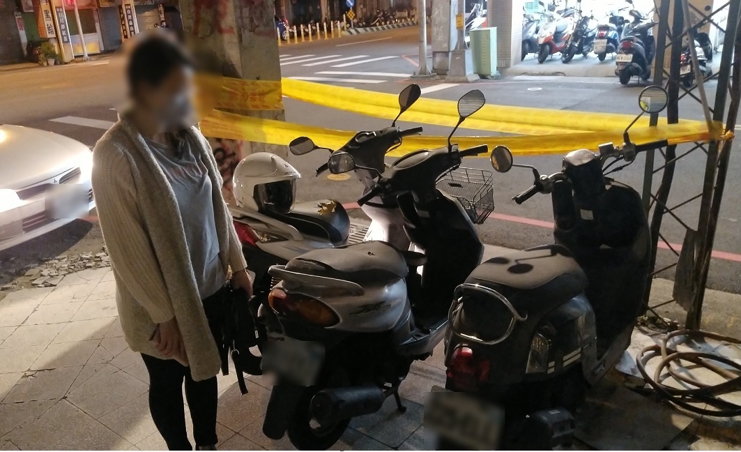 ▲ 曾女機車閒置一個多月,臨時卻找嘸,員警10分鐘尋獲 (圖/台中市警察局 提供)