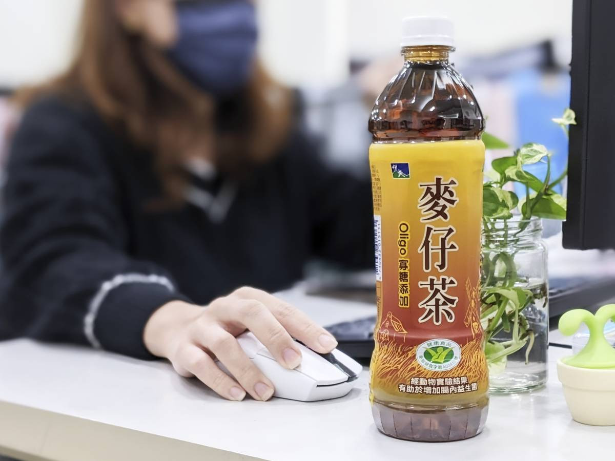 悅氏麥仔茶擁有小綠人標章。