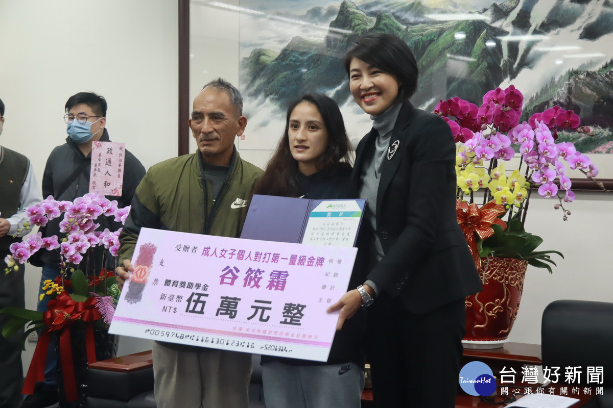 谷筱霜一直以來表現都很優秀目前讀台體大攻碩士。(記者扶小萍攝)