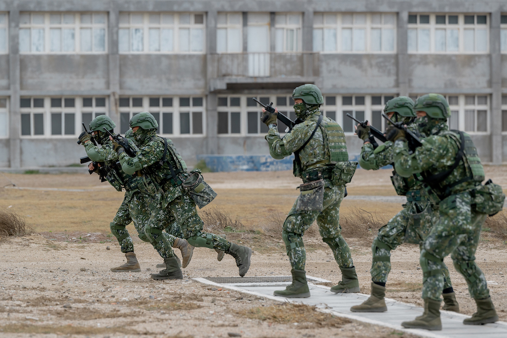2022年12月30日，總統蔡英文勗勉「陸軍航空特戰指揮部兩棲偵察營」、「海軍西嶼雷達站」、「海軍海鋒六中隊」及「海軍146艦隊」。國軍以演訓方式展現戰力。