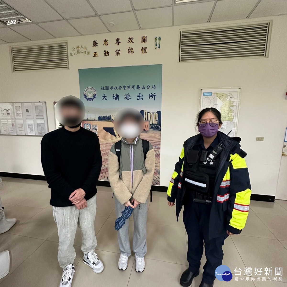 國中女與父親吵架憤而離家,慈父心急報警1小時找到人。