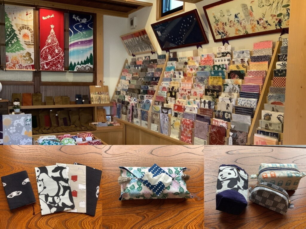丁子屋的商品區擺放著許多充滿季節感的注染手帕,以及實用的可愛雜貨小物,件件令人愛不釋手。(圖片來源:Ⓒ丁子屋)
