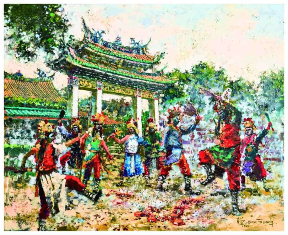 龍山寺廟會,2012年,油畫30號