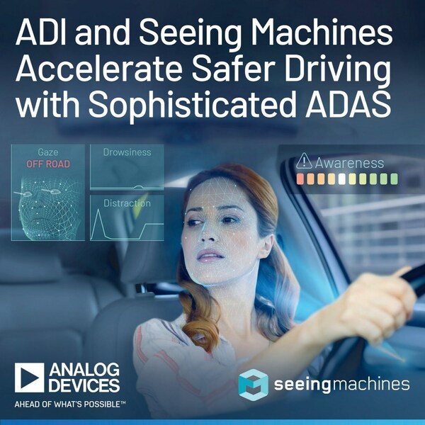 ADI與Seeing Machines攜手推進先進駕駛輔助系統,加速提升駕駛安全