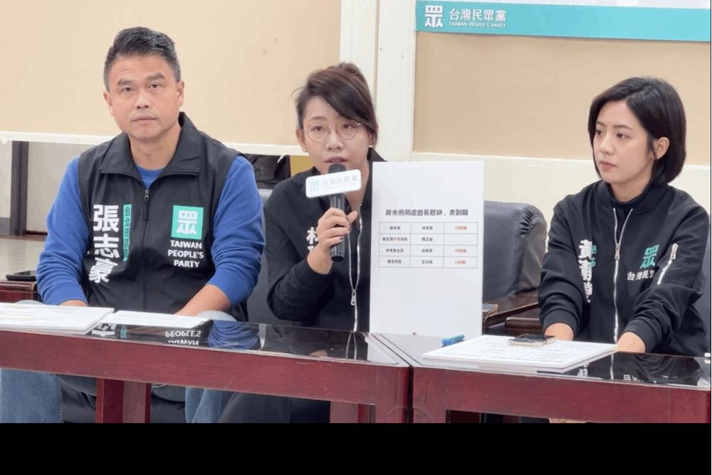 北市民眾黨團轟蔣萬安擁「低配」團隊 市府反嗆干擾人事 100 林珍羽議員記者會上說明
