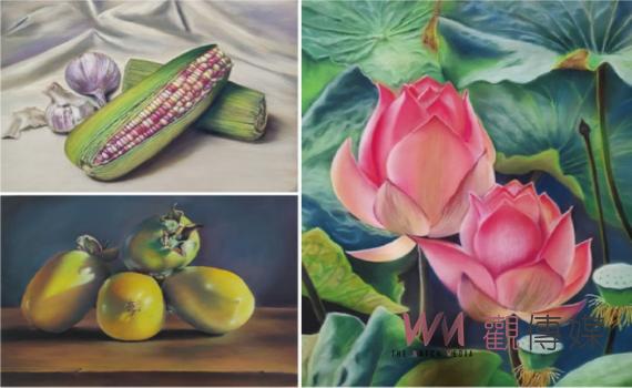 魯雅琴粉彩師生展  桃市圖中壢分館盛大展出