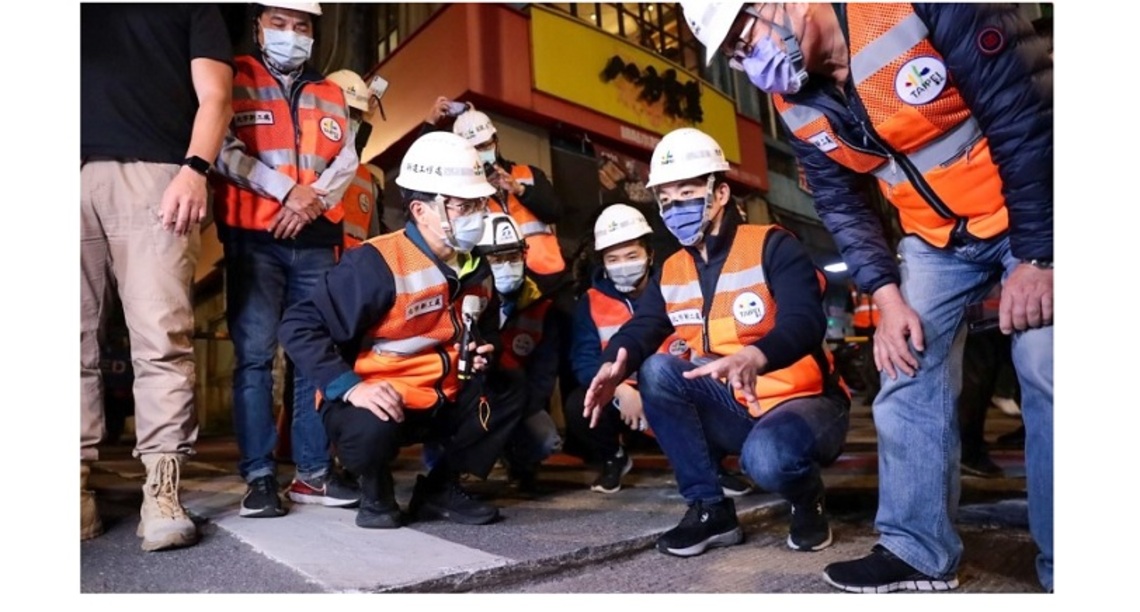 視察松江路路面更新工程   蔣萬安：提供完善安全的用路環境給市民朋友