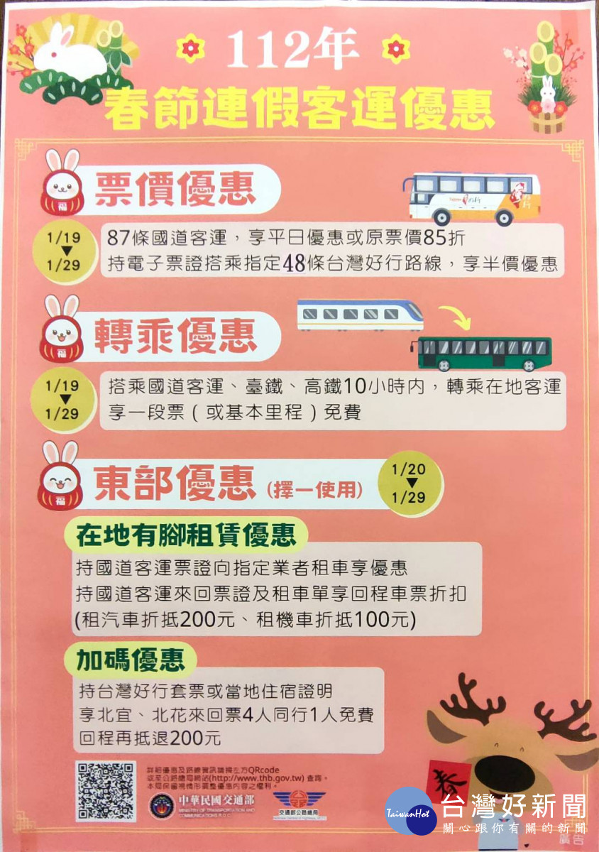 兔年迎春到彰化,搭乘公共運輸搶優惠。圖/記者鄧富珍攝