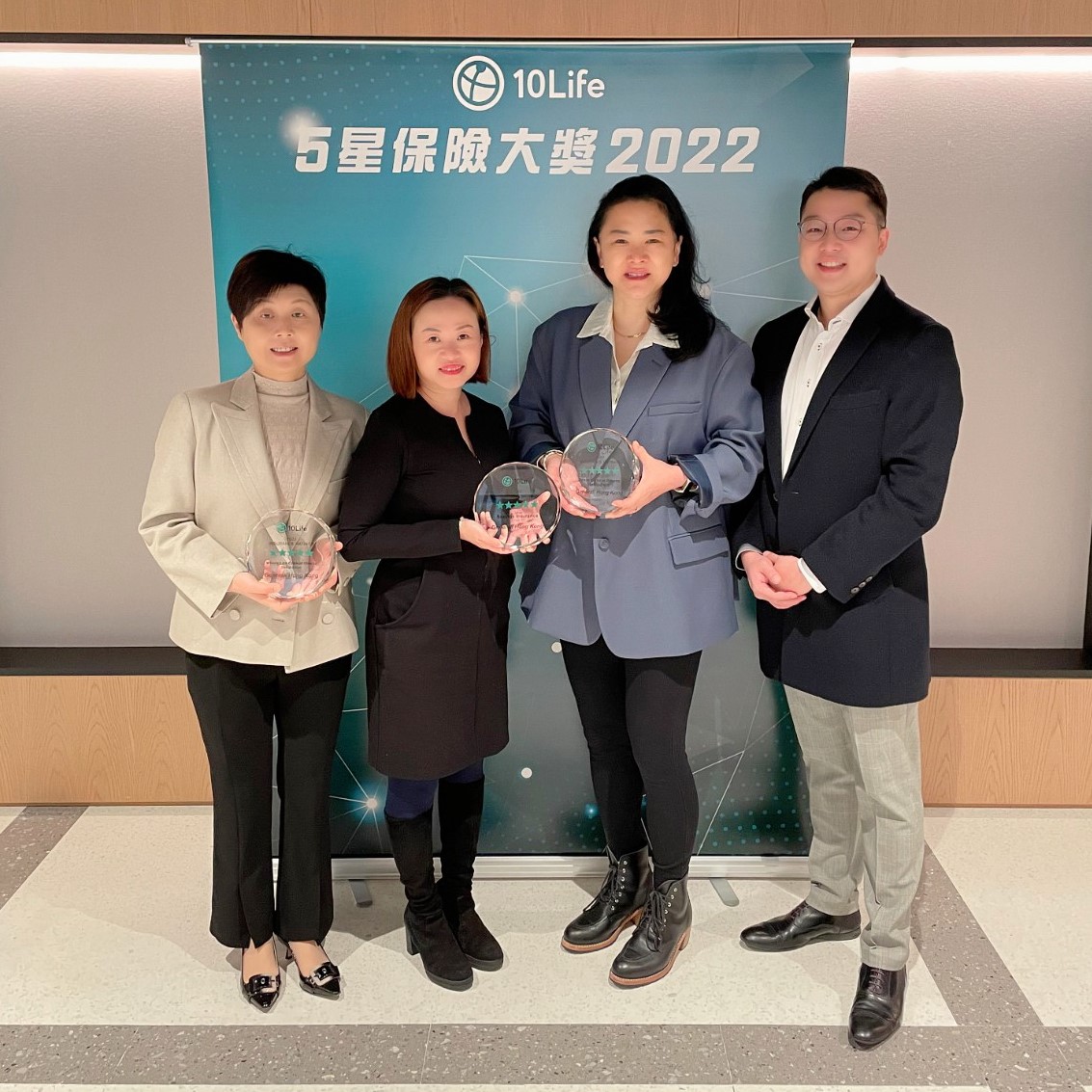 香港忠意保險於「10Life 5星保險大奬2022」同時贏得終身危疾、定期危疾及儲蓄保險奬