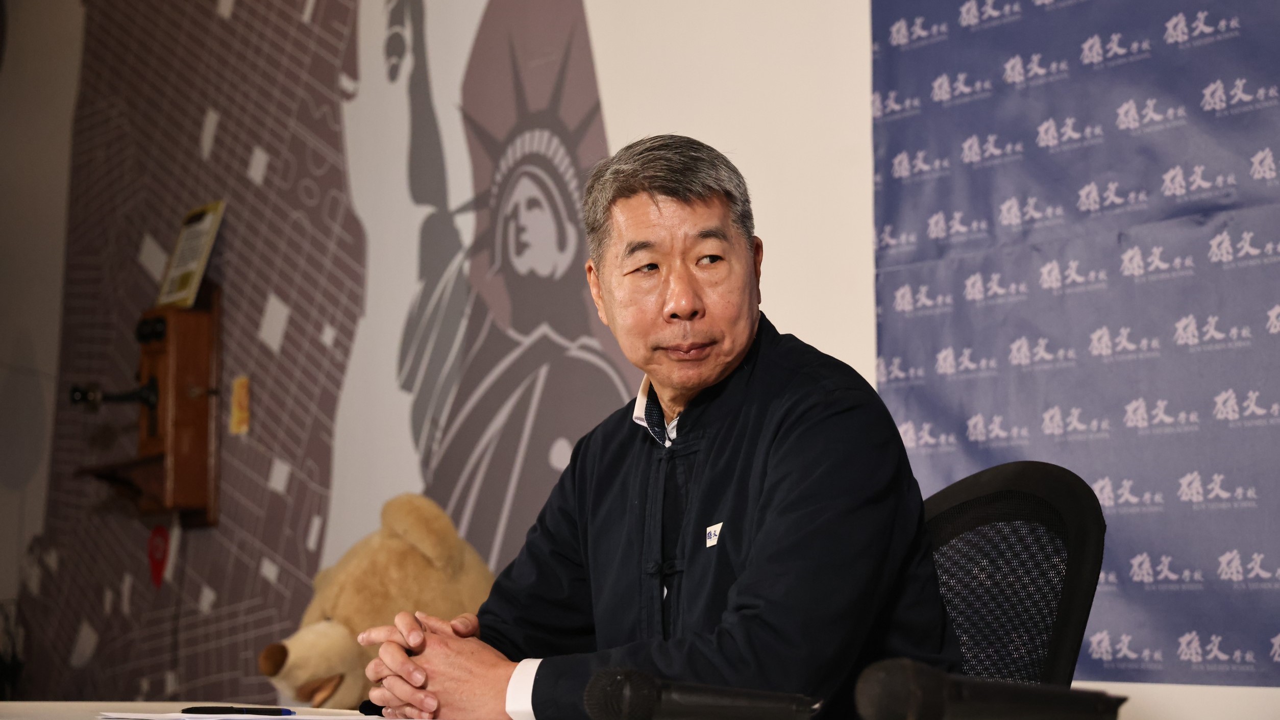 張亞中參選總統記者會。林啟弘攝