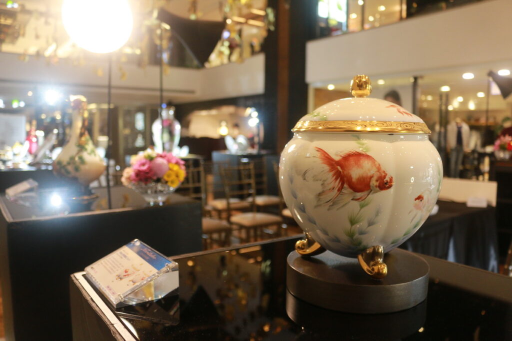 Noritake 手繪 金魚聚寶盆