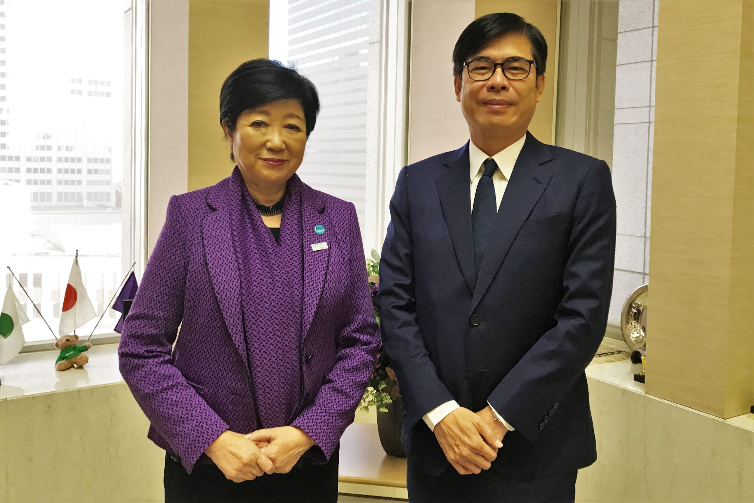 陳其邁市長拜會東京都小池百合子知事,暢談城市交流與台海安全議題。 圖片來源:高雄市政府