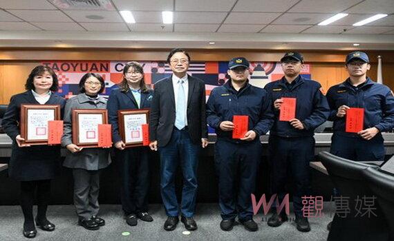警民合作成功攔阻重大詐騙案件,桃園市長表揚有功人員