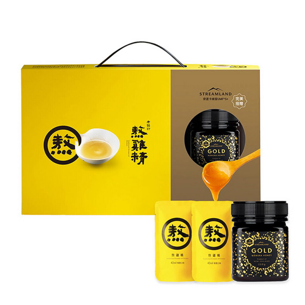 「老協珍」常溫熬雞精珍藏禮盒組,25包入+麥蘆卡蜂蜜,優惠價2,450元。