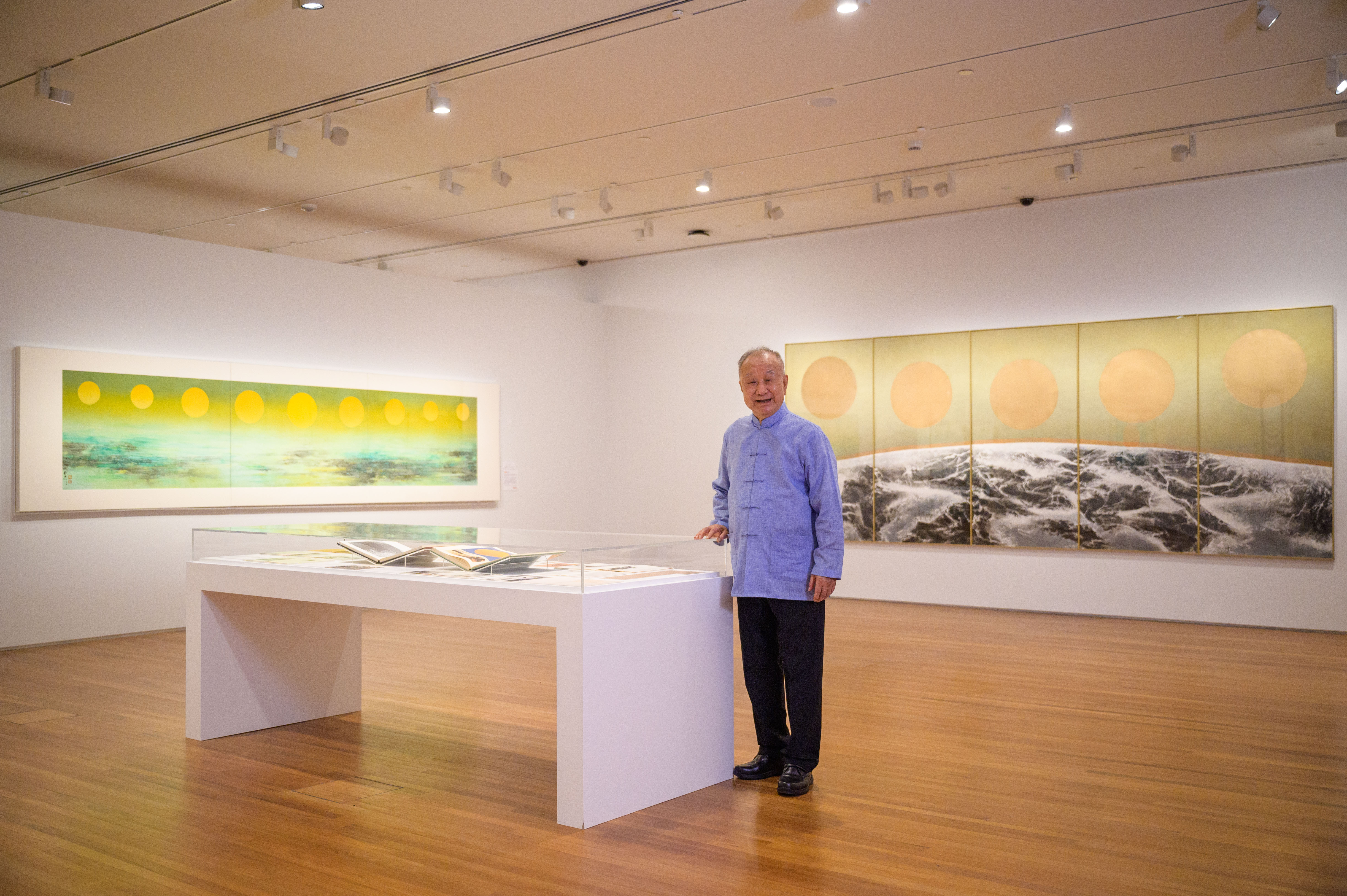 「劉國松：實驗悟道」展覽，新加坡國家美術館 2023年。 圖片：Joseph Nair， Memphis West Pictures