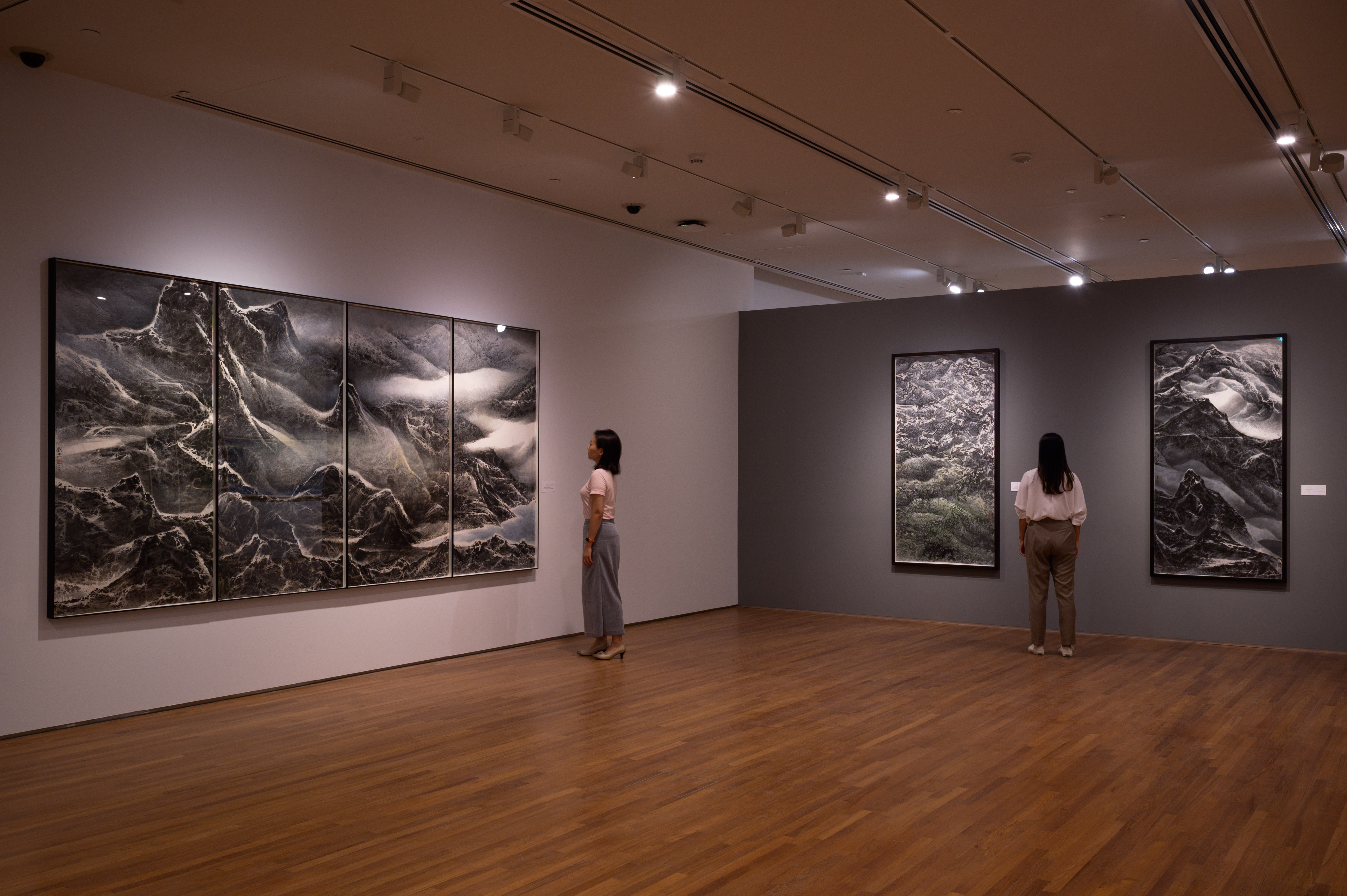 「劉國松：實驗悟道」展覽，新加坡國家美術館 2023年。 圖片：Joseph Nair， Memphis West Pictures