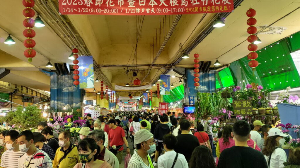 建國假日花市民眾採買實況