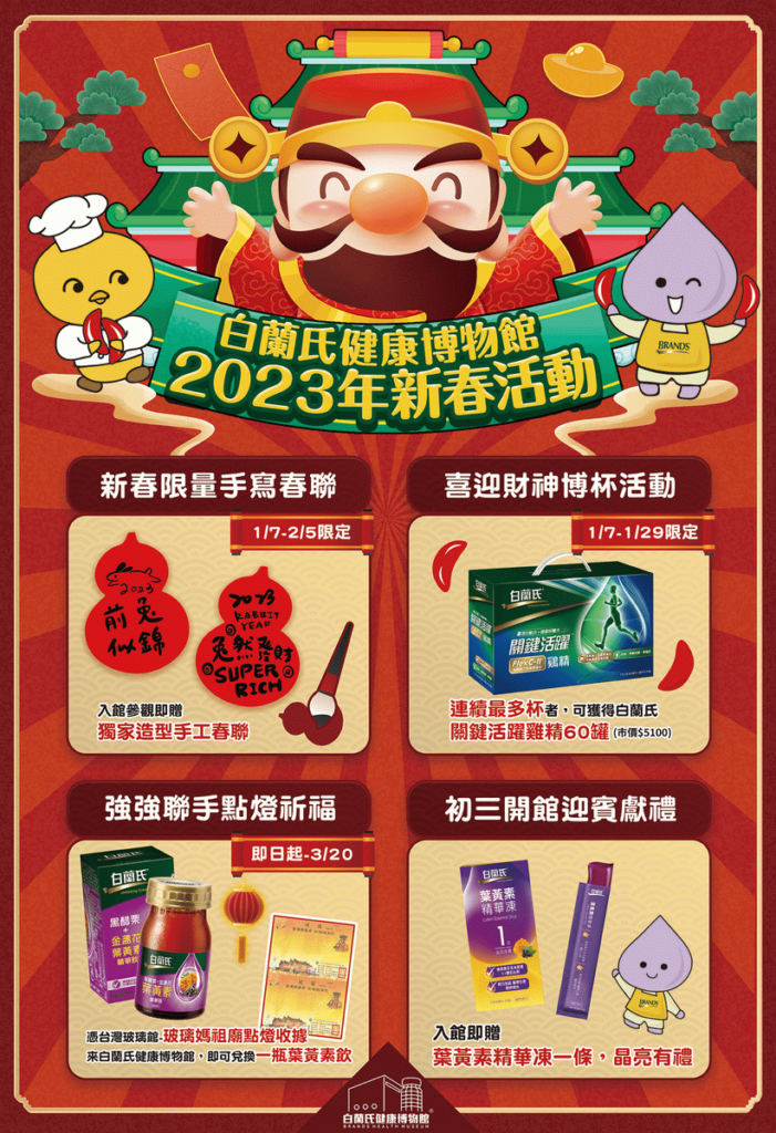 白蘭氏健康博物館推出一系列兼具趣味與健康的新春活動,邀請闔家大小健康迎春。