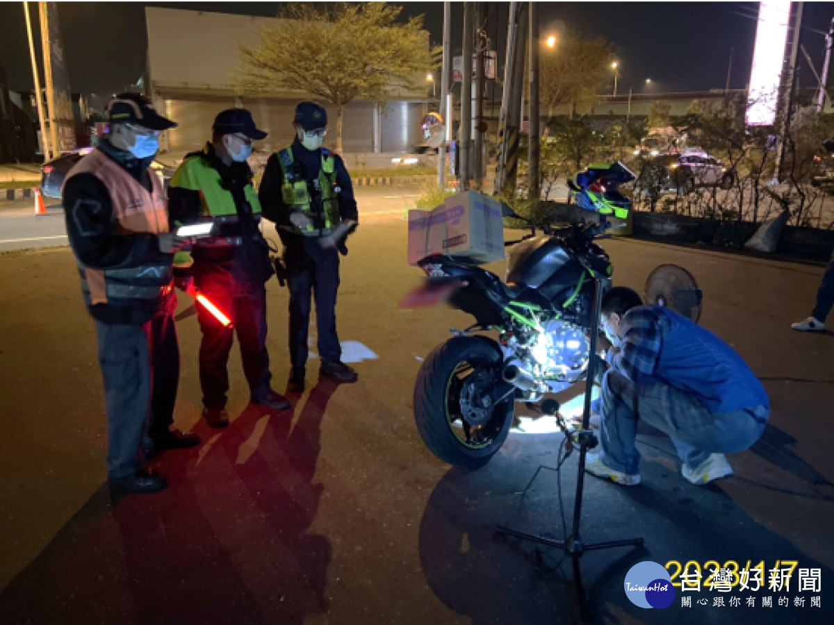 此次稽查共計開罰130輛噪音車輛,累計處分新臺幣27萬3600/雲林