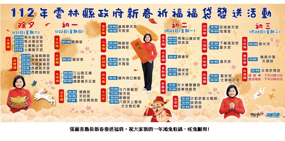 張麗善新春發送福袋 祝大家新的一年鴻兔似錦、旺兔順利!