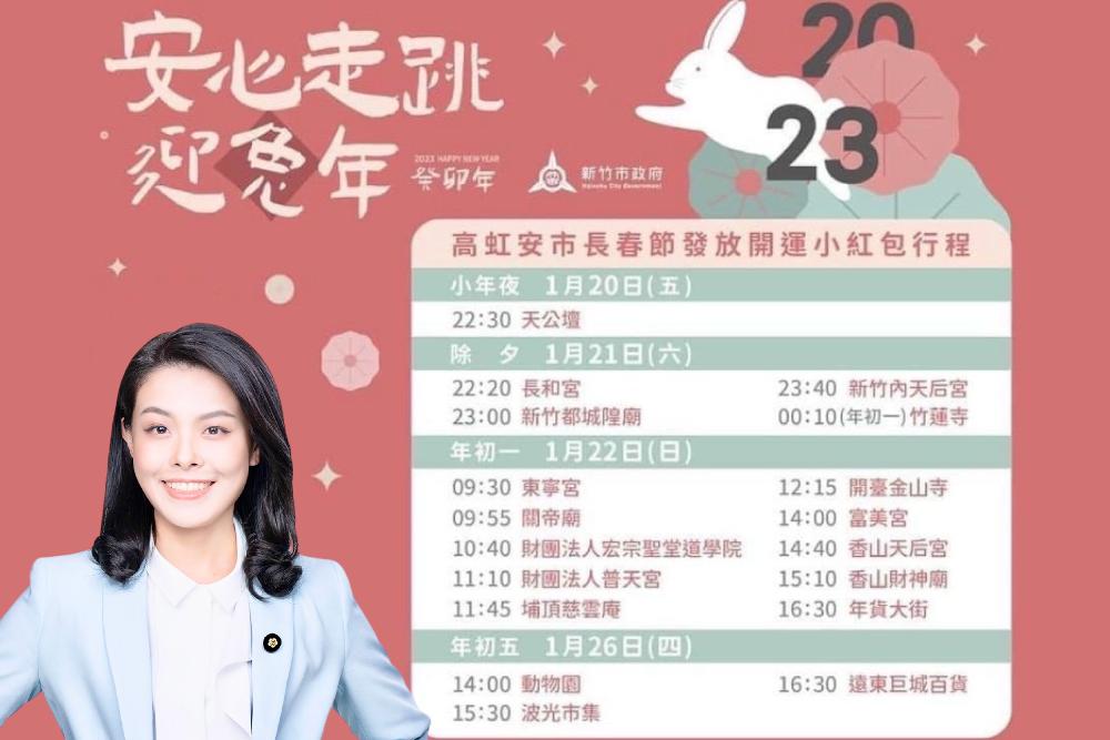 高虹安發開運紅包行程