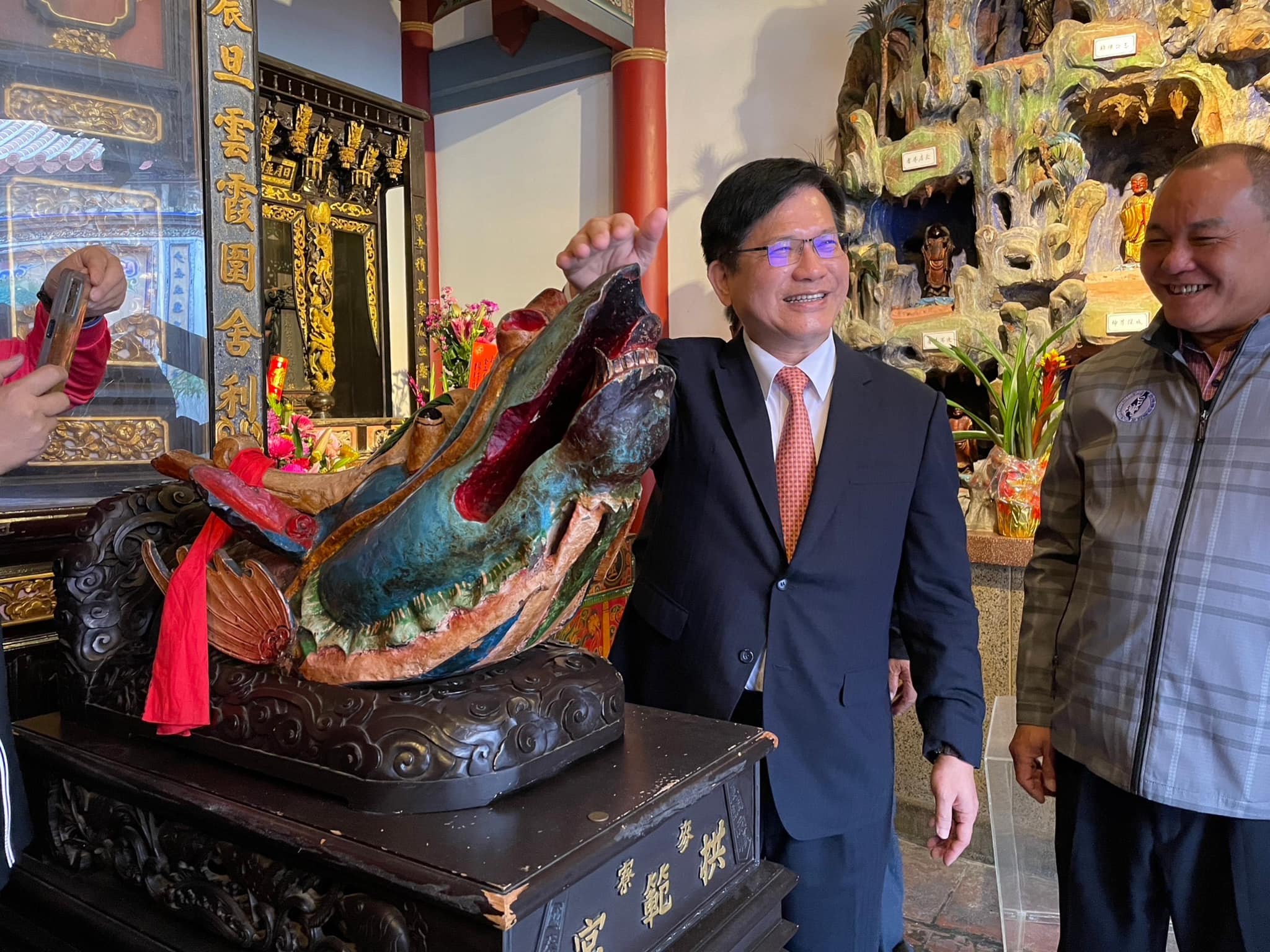 林佳龍(左)將任總統府秘書長。翻攝林佳龍臉書