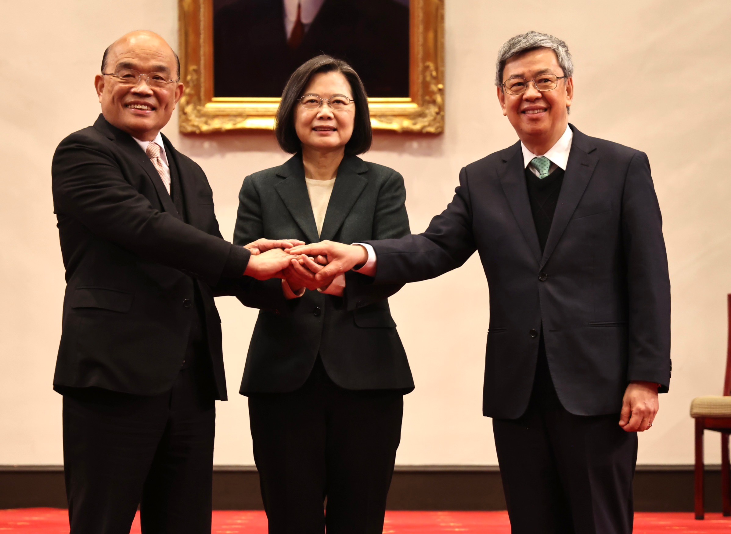 總統蔡英文宣布前副總統陳建仁接任行政院長,交付四大任務。林啟弘攝