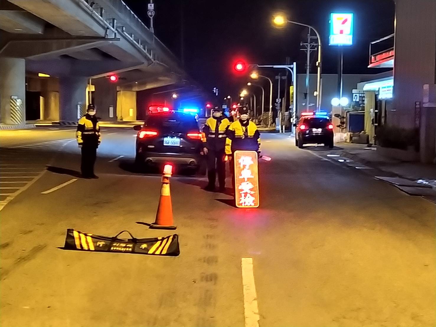 近兩日中市警烏日分局現場取締勤務,並未有噪音車輛相關違規。(圖/記者謝榮浤翻攝)