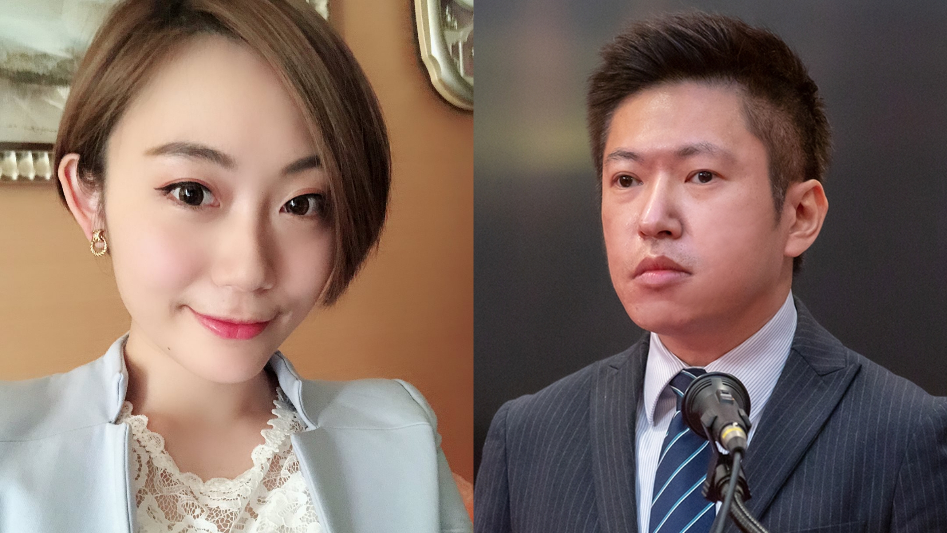 總統府發言人張惇涵(右)升為總統府副秘書長,林聿禪(左)接任發言人。翻攝兩人臉書