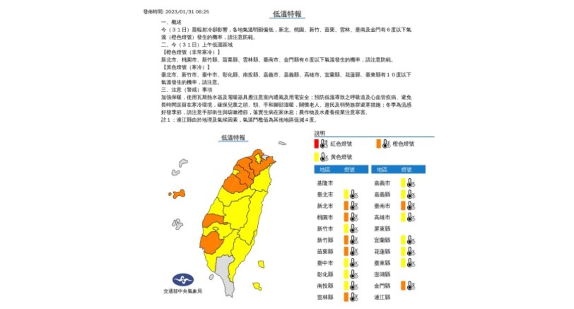 輻射冷卻影響日夜溫差大 各地天氣晴朗穩定