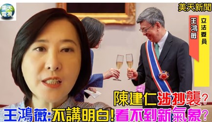 陳建仁涉抄襲? 王鴻薇:不講明白!看不到新氣象?