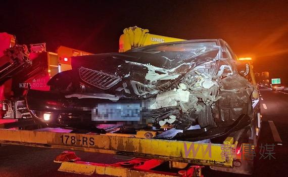 國道3號深夜3車追撞 6人輕傷送醫