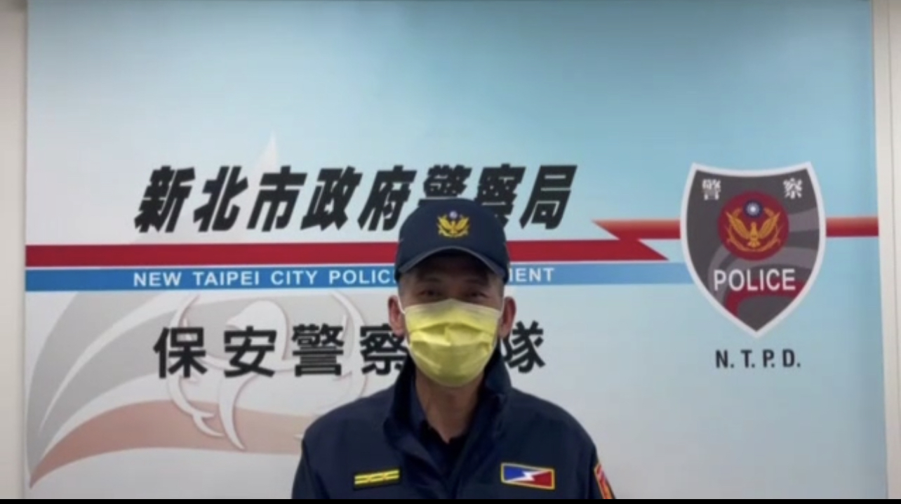 新北市警察局保安大隊第二中隊中隊長林和田說明案情,(記者徐煜勝翻攝)
