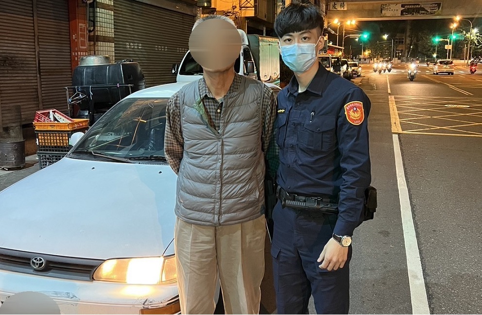 ▲ 李翁開車採買,市場沒找到連車都搞丟,員警拼湊行車路線尋回 (圖/台中市警察局 提供)